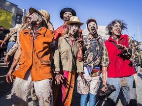 Around 10,000 people are expected to take part in the Montreal Zombie Walk on Saturday, Oct. 28.