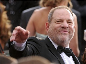 No one in contemporary times embodies malevolence more than Harvey Weinstein, seen here at the Oscars in 2015, Kevin Tierney says.