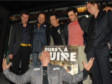 Claude Chamberlan, below, with Hugue Dufour, Martin Picard, Normand Laprise, Charles-Antoine Crete and director Guillaume Sylvestre in 2007.