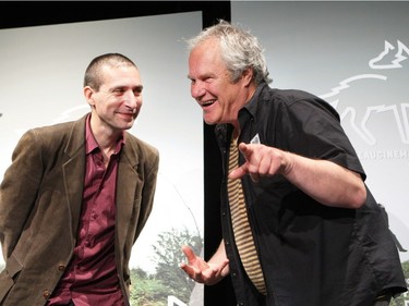 Claude Chamberlan, right, with Julien Fonfrede, Festival Programmer, in 2012.