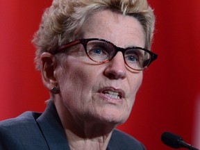 Ontario Premier Kathleen Wynne speaks at the closing news conference at the First Ministers meeting in Ottawa on Tuesday, Oct.3, 2017.