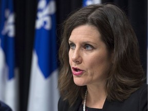 Quebec Justice Minister Stéphanie Vallée provides further details about how the government's controversial Bill 62 will be implemented, Oct. 24, 2017. The law bans people from giving or receiving public services if their face is covered.