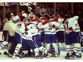 The Montreal Canadiens celebrate their Stanley Cup victory in 1993. The Canadiens won their 24th Stanley Cup championship by defeating the Los Angeles Kings. This Sunday at 2 p.m., Kirkland Library hosts Centennial Anniversary of NHL with Michel Vigneault (in English).