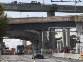 Under the Turcot Interchange: There will be a complete closure of Notre-Dame St. in both directions, between St-Rémi St. and Monk Blvd., from Friday at 10 p.m. to Monday at 5 a.m.
