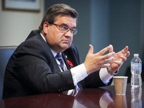 Denis Coderre meets with the Montreal Gazette editorial board on Wednesday, Nov. 1, 2017, ahead of the Nov. 5 municipal election.