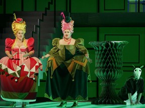 Tamara Wilson, left, and Catherine Cook in a Houston production of La Cenerentola, Rossini's second-most-popular opera. Reviewers are divided on the rodents, columnist Arthur Kaptainis says.