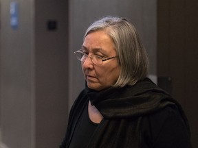 Hanim Sen, the mother of murder victim Fehmi Sen, is seen at the Palais de Justice in Montreal Nov. 7, 2017.
