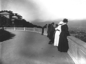 The Lookout, Mount Royal Park, 1916. The creation of a civic park on the mountain was the dream of Major Alexander Stevenson, commander of the Montreal Field Battery, who finally got his wish when Mount Royal Park officially opened in 1876.