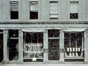 Postcard of Gibb & Co. store at 148 St. Jacques St., 1891.