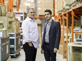 Harold Abrams and his son, Ryan, at their kitchen-accessory business, MSC International, in the St-Laurent. Through their online shop, they are underwriting the lion’s share of the $150,000 cost of the MUHC’s video capsule endoscopy program for the coming year.