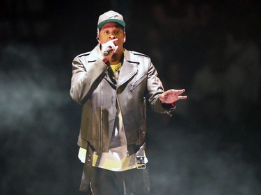 Jay Z performs at the Bell Centre in Montreal Tuesday November 21, 2017.