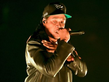 Jay Z performs at the Bell Centre in Montreal Tuesday November 21, 2017.