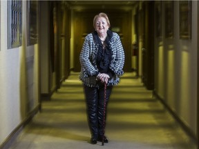 Michele D. Biron, borough councillor Montreal, poses outside her offices in St-Laurent borough hall in Montreal, Quebec November 21 2017.