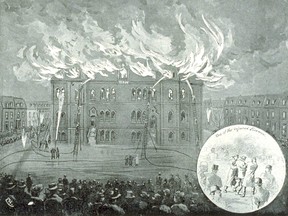 Fire at the High School of Montreal on Nov. 28, 1890.