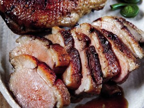 A maple-garlic marinade accents duck in this easy recipe from a new cookbook about indigenous fusion cuisine.