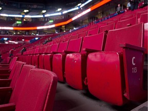 Habs Tickets,

Seats are shown at the Bell Centre prior to an NHL hockey game between the Montreal Canadiens and the Toronto Maple Leafs in Montreal, Saturday, February 9, 2013. THE CANADIAN PRESS/Graham Hughes. ORG XMIT: CPT127

EDS NOTE A FILE PHOTO
Graham Hughes,