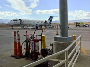 In this Friday, Nov. 17, 2017, photo provided by passenger Don Bumps shows a SkyWest plane in southern Utah, which lost a piece of the plane's engine after taking off from St. George, Utah. Passengers Scott Jackson and Don Bumps say they heard a loud bang and felt vibrations about 20 minutes into the flight from St. George to Phoenix. Jackson says the pilot then made a slow turn over the Grand Canyon and the plane returned safely to the airport, where the pilot told the passengers the cause was a detached piece of cowling. SkyWest spokeswoman Marissa Snow said the Bombardier CRJ200 regional jet returned to the airport due to an engine warning. ( Don Bumps via AP) ORG XMIT: LA505

AP PROVIDES ACCESS TO THIS HANDOUT PHOTO TO BE USED SOLELY TO ILLUSTRATE NEWS REPORTING OR COMMENTARY ON THE FACTS OR EVENTS DEPICTED IN THIS IMAGE. THIS IMAGE MAY ONLY BE USED FOR 14 DAYS FROM TIME OF TRANSMISSION; NO ARCHIVING; NO LICENSING.
Don Bumps, AP