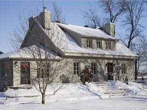 Christmas decorations add a pop of colour to the house that is more than 175 years old.