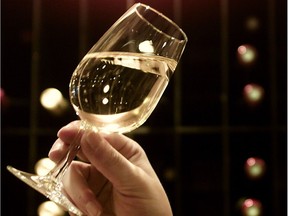 glass of sparkling wine