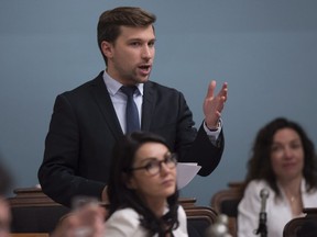 Québec solidaire MNA Gabriel Nadeau-Dubois, seen in a file photo, says Valérie Plante's victory shows people "want a new vision of society and they are ready to support parties that are deemed to be radicals or underdogs by the mainstream press or by the political establishment."