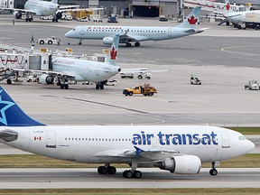 Some of the 183 passengers on an Air Transit that was forced to return to Trudeau airport on Friday, Dec. 8, 2017, received a $15 food voucher, while all of them received $100 credit toward a flight to make up for the inconvenience.