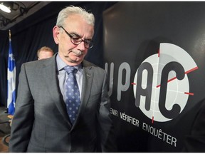 Robert Lafrenière is head of Quebec's Unité permanente anticorruption or UPAC.