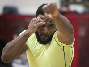 Boxer Jean Pascal during boxing workout at at Claude Robillard centre on Monday December 4, 2017.