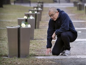 Author Xue Yiwei is seen at Place du 6-Decembre 1989 on Sunday, Dec. 3, 2017.