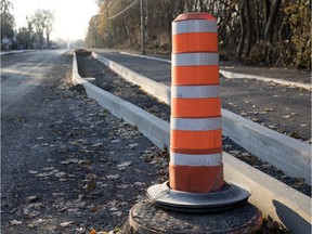 Construction was halted on Cartier Ave. in Pointe-Claire after the initial contractor went bankrupt last month.