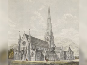 Montreal's Christ Church Cathedral on Ste. Catherine St. (above Promenades Cathédral), opened in 1859, three years after the first Christ Church Cathedral, on Notre Dame St., was destroyed by fire.