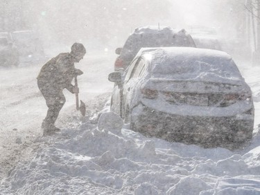 Montrealers like Simon Brosseau were still digging out their cars on Dec. 13, 2017, the day after the city's first big snowfall of the season.