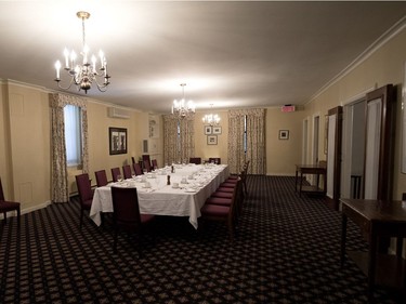 MONTREAL, QUE.: DECEMBER 19, 2017-- The Founder's Room at the University Club in Montreal on Tuesday December 19, 2017. The club has decided to sell its landmark building and move members to the St. James club while looking for a new location. All the staff will be let go. (Allen McInnis / MONTREAL GAZETTE) ORG XMIT: 59928