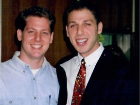 Barry Mishkin, left, with his brother, Daniel Mishkin, at Daniel's 1998 graduation from medical school at McGill.
