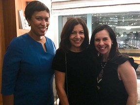 Montreal Mayor Valérie Plante tweeted a photo of herself with Washington Mayor Muriel Bowser (left) and Paris Mayor Anne Hidalgo in Chicago Dec. 5, 2017.