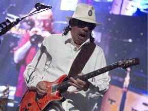 Carlos Santana performs at Montreal's Bell Centre in July 2010.