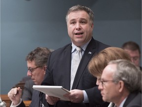 Quebec Education and Family Minister Sébastien Proulx tables legislation on school taxation at the National Assembly in Quebec City on Thursday, December 7, 2017.