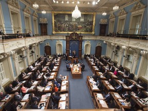 The National Assembly sits for its last question period of the spring session, Friday, June 16, 2017 at the legislature in Quebec City.
