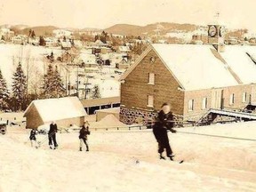 A rope tow operated by Moïse Paquette on Baumgarten Hill in Ste-Agathe might be the first in North America, predating Alec Foster's Folly in Shawbridge.