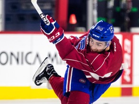 Laval Rocket centre Daniel Audette practises at Place Bell on Tuesday Jan. 9, 2018.