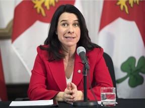 Montreal Mayor Valerie Plante answers a reporter's question after delivering her administration's first budget in Montreal Jan. 10, 2018.