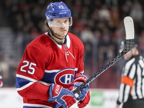Canadiens' Jacob De La Rose is expected to centre a line with Alex Galchenyuk and Jonathan Drouin on Wednesday night in Boston.