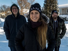 Sundance “transformed our career, 100 per cent,” says Yoann-Karl Whissell, left, with Anouk Whissell and François Simard. The Quebec directors debuted their first feature Turbo Kid at Sundance in 2015, and return to the festival this month with their followup, Summer of ‘84.