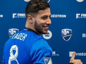 The Montreal Impact introduced a few team players to the media, including newly acquired midfielder Saphir Taider at a press conference at the Centre Nutrilait in Montreal, on Monday, January 22, 2018.