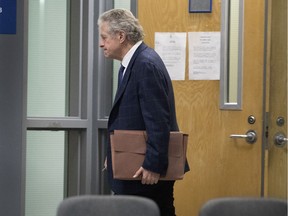 Antonio Accurso leaves a Joliette courtroom during his trial near Montreal, Friday Jan. 26, 2018.
