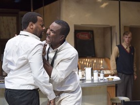 André Sills as Sam (from left), Allan Louis as Willie, and James Daly as Hally in "Master Harold" ... and the Boys, who makes us believe in his hunger for a better world.