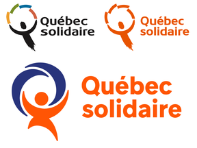 Former Québec solidaire logos at top, and the new logo below.