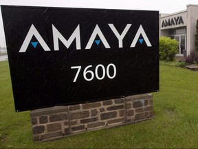 The Amaya Gaming Group headquarters are seen Friday, June 13, 2014 in Montreal.