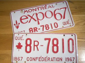 Expo '67 memorabilia plates.