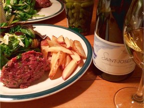 Steak tartare is delicate in flavour, and doesn't pair well with darker fruit notes.