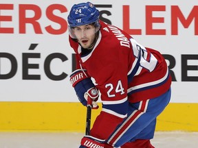 Montreal Canadiens' Phillip Danault in action in Montreal on Dec. 7, 2017.